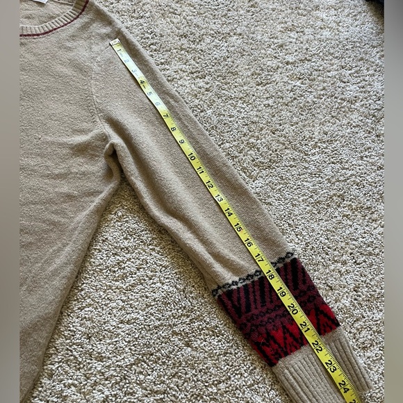 Woolrich Women's Wool Blend Christmas Holiday Sweater Size XL Beige Reindeer - Picture 7 of 11